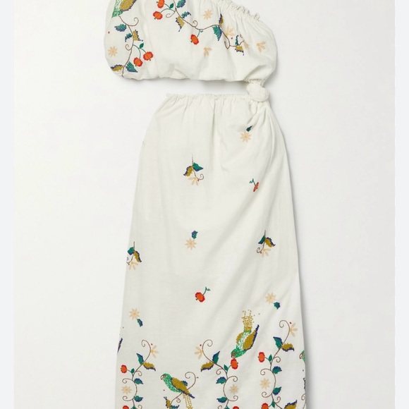 FARM Rio White Maxi Dress with Colorful Embroidery - Picture 5 of 7